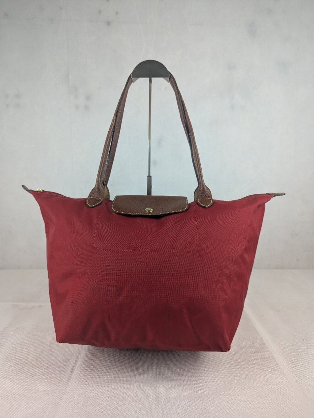 Longchamp Nylon Tote Bag Le Pliage Travel Bag Red - Pre-Owned - Clean